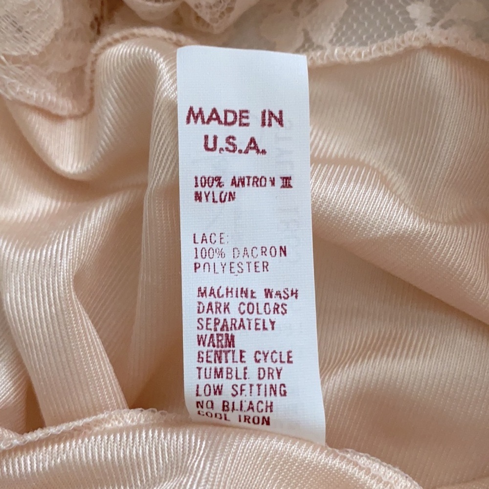 {VTG/NWT} Henson Kickernick | 70s Nylon Lace Underwire Bra Slip Dress 1865 (34C) - Picture 13 of 16